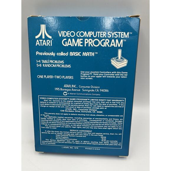 Fun With Numbers CX 2661 Atari 2600 CIB Game, Box, Manual - Picture 11 of 14